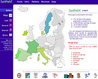 Europe click-sensitive Map
